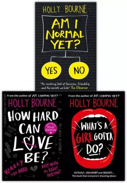 Holly Bourne Spinster Club Series 3 Books Collection Pack Set Am I Normal Yet