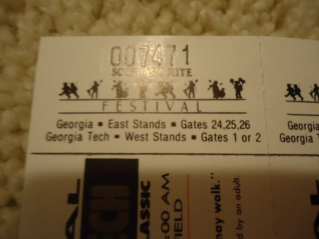 Lot of 4 Georgia Bulldogs vs. Georgia Tech UNUSED JV Football Tickets  1990 3