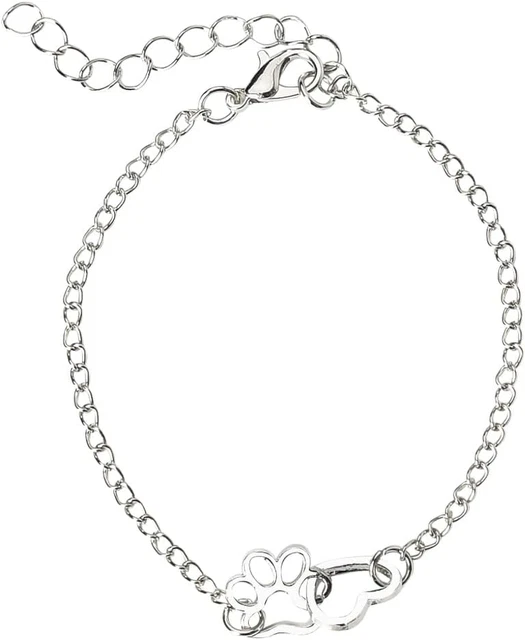 Pet Memorial Gifts for Dogs Cat Paw Print Bracelet for Women Girls Birthday C...
