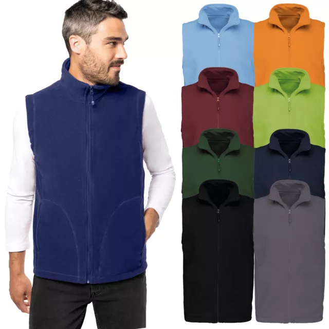 Anti Pill Mens Body Warmer Fleece Gilet Zip Up Vest Sleeveless Jacket Coat Warm