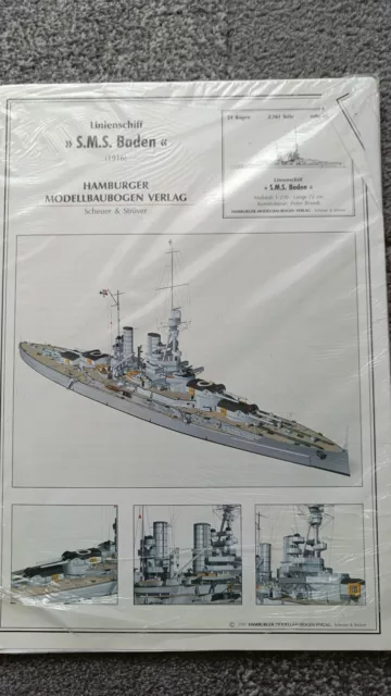 HMV Verlag Linienschiff S.M.S. Baden 1:250 Kartonmodell