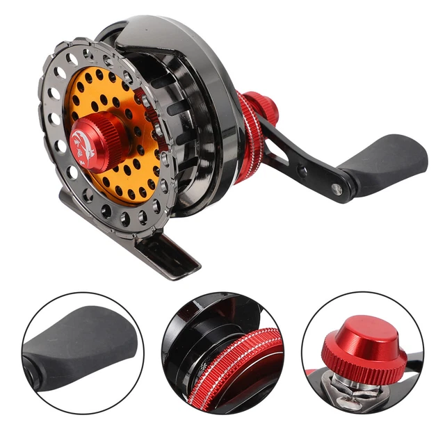 Moulinet De Pêche Noir HK1000 - Pour Eau Salée Et Douce - Interchangeable Gaucher/droitier - En Alliage Et EVA