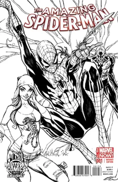 Amazing Spiderman 1 Vol 3 Rare Exclusive Midtown J Scott Campbell Sketch Variant