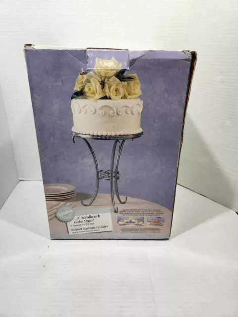 Wilton 9” Scrollwork Cake Stand Brand New