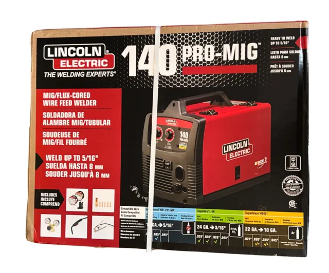 Lincoln Electric 140 Pro Mig /Flux Cord Wire Feed Welder New Free Shipping
