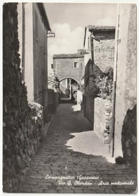 Campagnatico - Grosseto - Via G. Oberdan - Arco Medioevale - Viagg. 1954 -2629-
