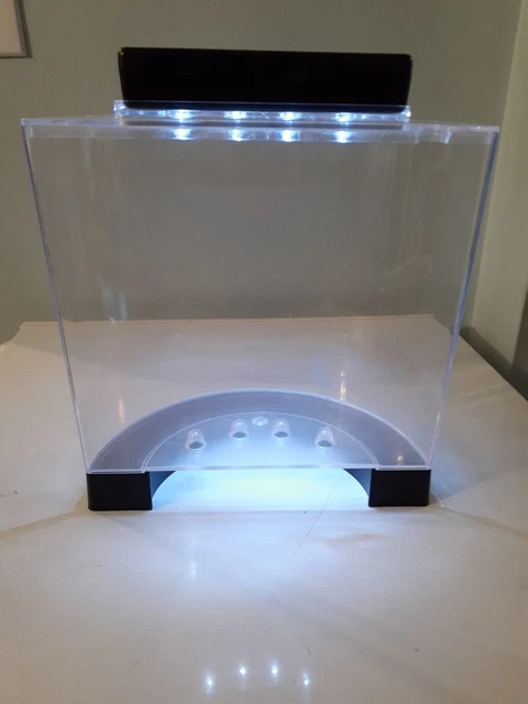Mini Aquarium Small Fish and Shrimp Tank Dormitory Desktop(tank and light only) 4