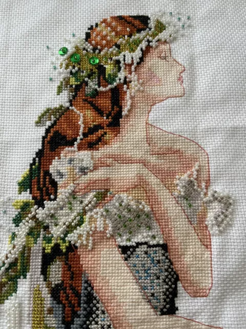 completed finished cross stitch Mermaid 11''x 18'' unframed New decorate gift 3