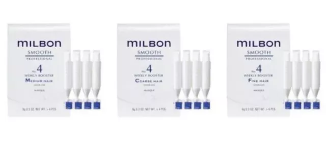 Milbon Smooth Professional No.4 Weekly Booster Hair Masque 3 Types