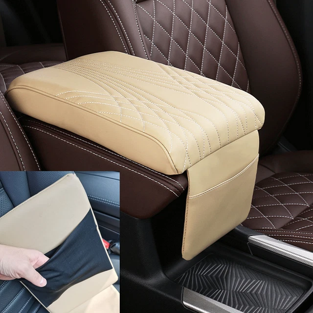 Car Accessories PU Leather Armrest Cushion Cover Center Console Box Pad Protect