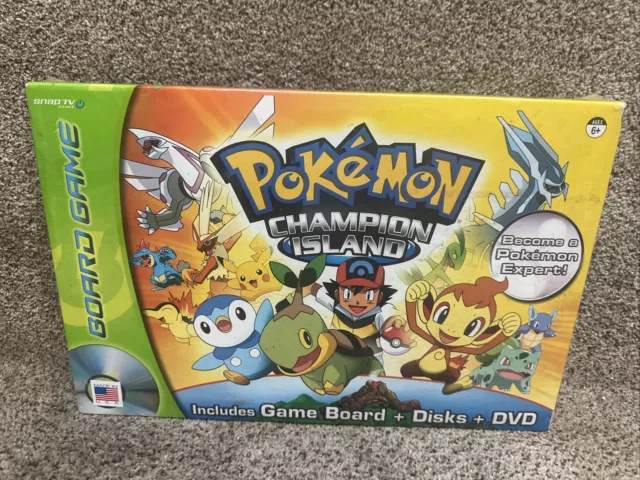 SnapTV Pokemon Champion Island DVD Board Game COMPLETE