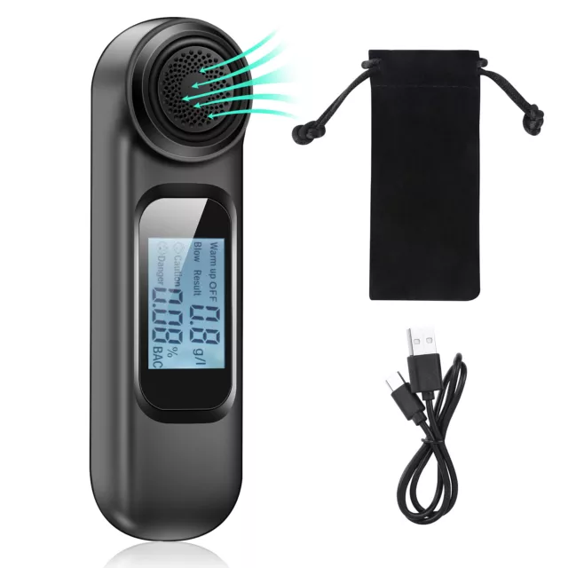Portable Digital LCD Breath Alcohol Tester Breathalyzer Analyzer Police Personal