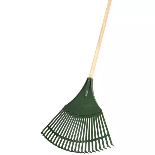 Bulldog Plastic Lawn and Leaf Rake 1519mm (60") Garden Grass Collection Tool