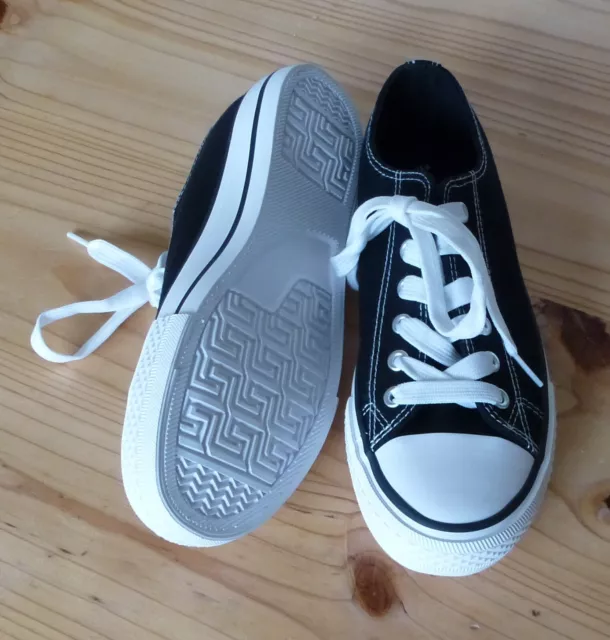 GEORGE AT ASDA Black white sneaker trainers size 4 5.25 PicClick UK