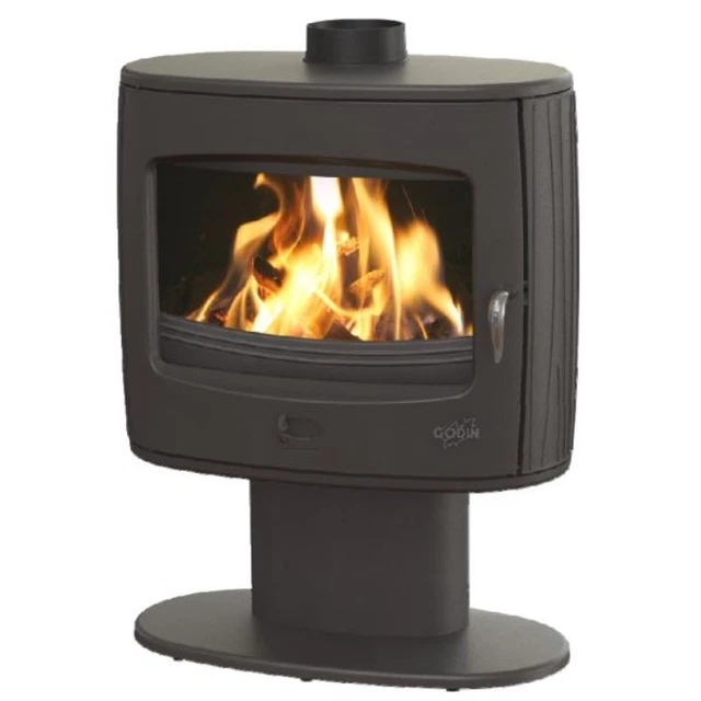 Poêle à Bois - GODIN - 411110NOIR - 10 kW - Fonte - 70 m2 pas cher