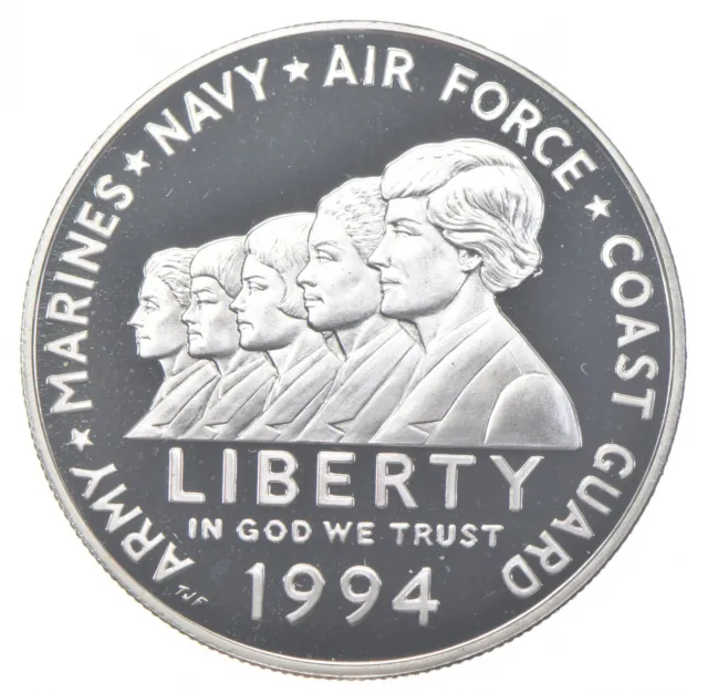 1994-P Proof Military Women Commemorative Silver Dollar $1 *0572