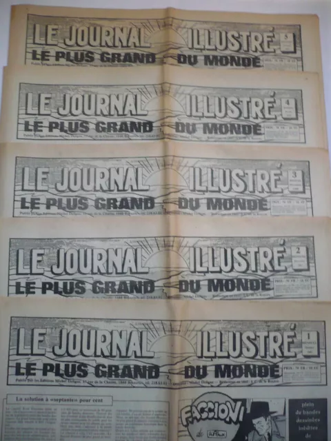 DELIGNE / lot N°  1 à 5 LE JOURNAL ILLUSTRE LE PLUS GRAND DU MONDE  / 1983 / TBE