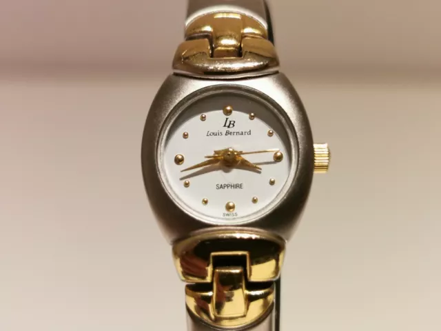 louis cardin ladies quartz watch 22k Gold Plated New battery