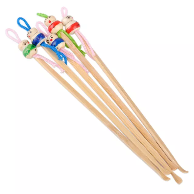 10PCS Cute Bamboo Doll Ear Wax Remover Pick Spoon Earpick Earwax Cleaner Tool 3