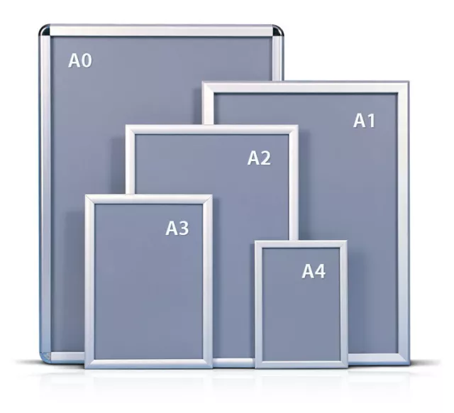 A0A1A2A3A4 Snap Frames Poster Clip Holders Displays Retail Wall Notice Boards