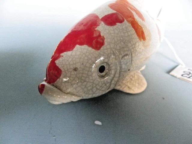 Raku Handarbeit Fish Crazy Clay Studio So. Africa Gerhard de Bier signiert 10" lang 2