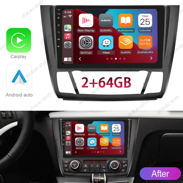 2+64G Für BMW 1er E81 E82 E87 E88 Autoradio Android 13 Carplay GPS Navi WIFI BT