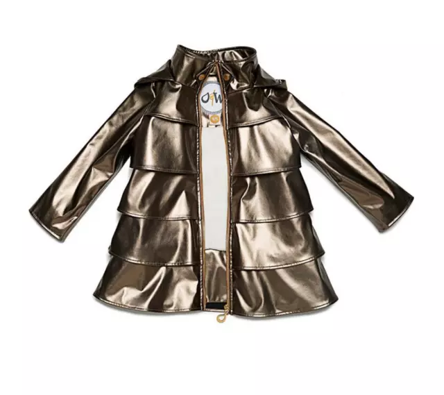 Stunning Girl's Oil & Water 'Opera' Raincoat in Bronze, Age 6-7 Years, BNWT! £80