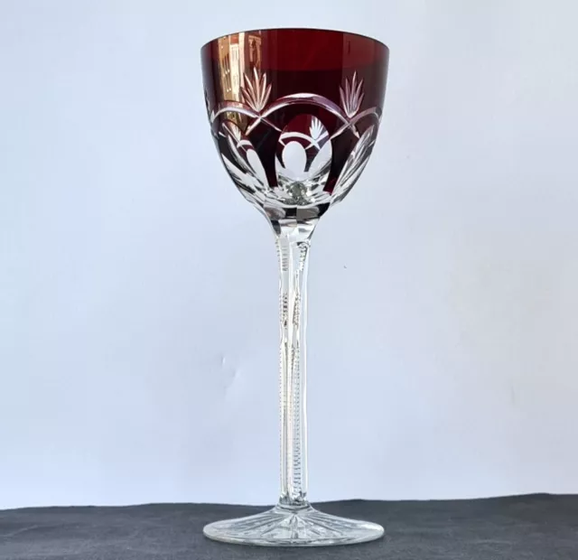 Verre à Vin Granat-Roter Plaqué Ferdinand De Poschinger Um 1920 - 1930 P290