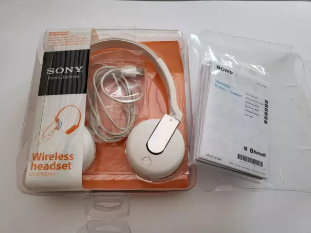 Sony DR-BTN200 Wireless Bluetooth Over-Ear Headphones with microphone - White