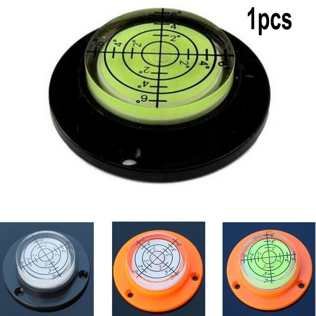New 50x12mm Spirit Level Bubble Black Angle Clear Mini Round Leveller Bullseye