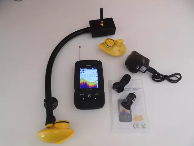 Colour Bait boat Wireless fish finder, over 150 m range, 2 sensors, Features