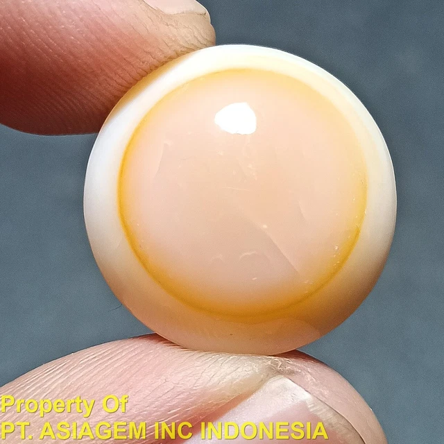 20ct Brown White "GREEK EVIL EYE' Picture Agate 100% Natural Lucky Charm 3D