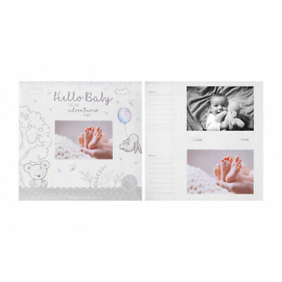 Baby First Photo Album 4x6'' 200 Photos Memo White Unisex Birth Christe