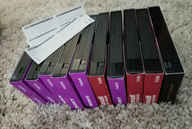 Lot de 10 bandes VHS D'OCCASION précédemment enregistrées vendues blanches 2