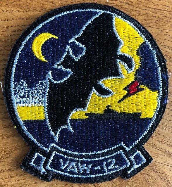 US NAVY ORIGINAL SQUADRON PATCH VAW12 CARRIER AIRBORNE EARLY WARNING