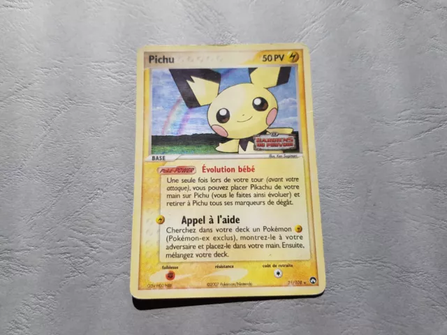 Pokemon Card EX - Guardians of Power 21/108 Picchu 50PV - HOLO RARE + LOGO - FR