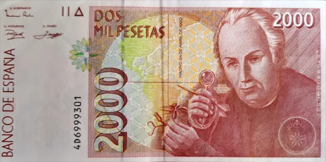 España- Billete De 2000 Pesetas De 1992. Ebc Se Envía El Billete De La Foto.