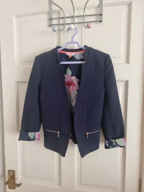 Ted Baker Girls Navy Blazer/Fitted Jacket Age 9-10yrs