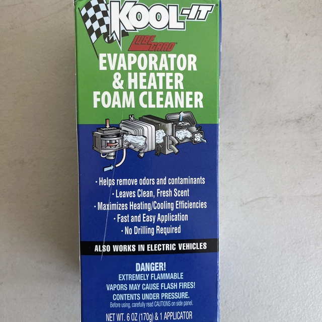 Lubegard Kool-It 1 Applicator Cooling Evaporator & Heater Foam Cleaner 6 oz