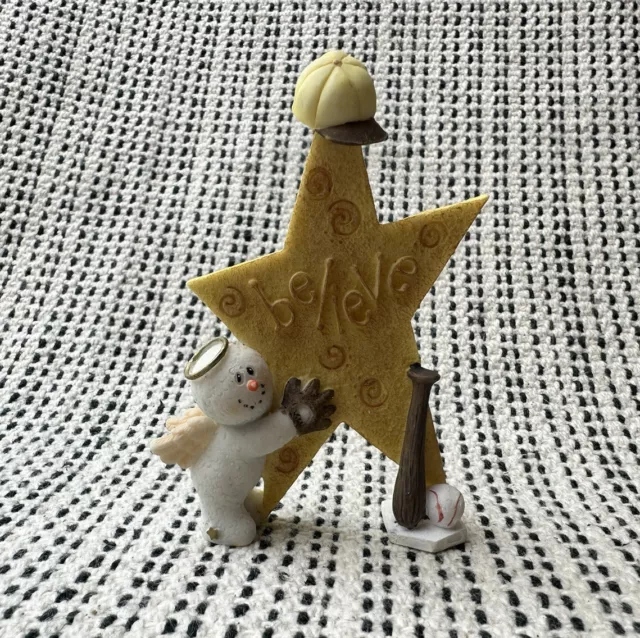 Sarah’s Attic Snowonders Believe in Each Other June Star Snowman Angel Figurine