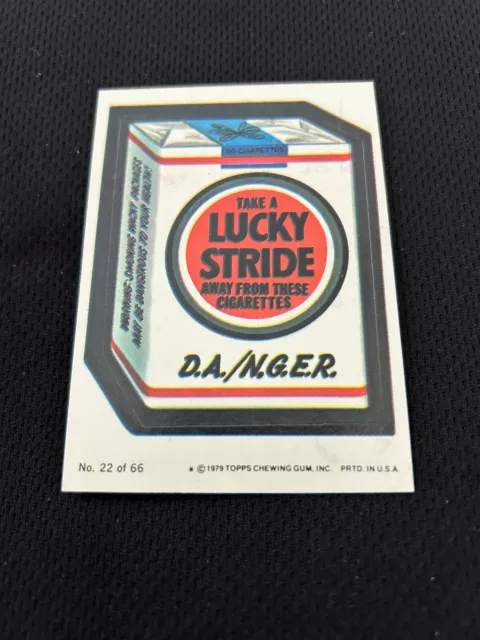 1979 topps wacky packages LUCKY STRIDE #22 VINTAGE STICKER CARD