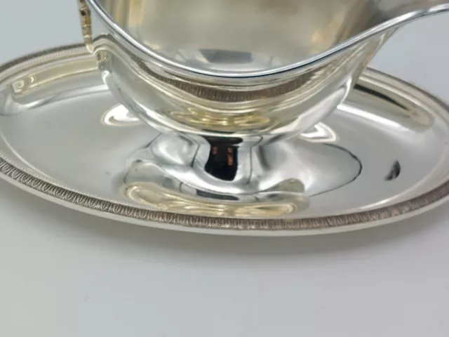 Rare Christofle Malmaison Silver Plated  Gravy / Sauce Boat Eagle Bird Handled 3