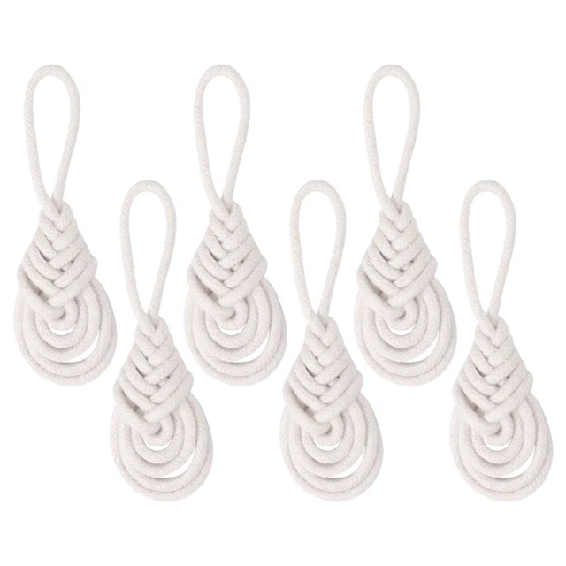 6 piezas Anillos de cuerda nudo servilleta estilo rústico Anillo de servilleta Cuerda Hebilla de servilleta Fiesta