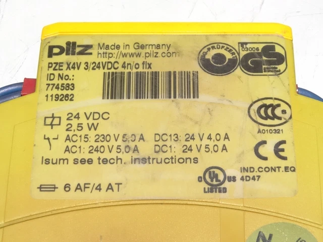 Safety relay Pilz PZE X4V 3s /#Z D1BR 9160