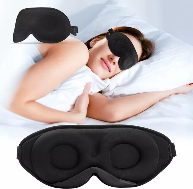 2 Pcs Augenmaske für Schlaf 3D Contoured 100% Blackout Sleep Mask Eye Shade