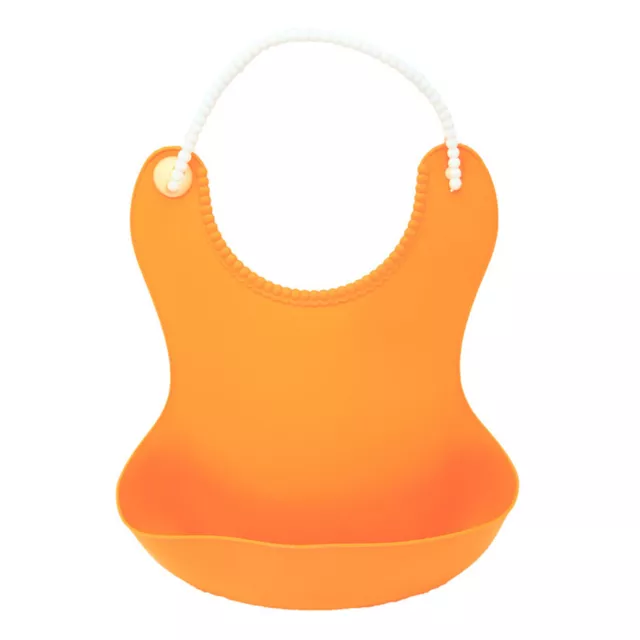 Baby Cute Solid Color Leak-Proof Silicone Drinking Eating Bib Feeding Apron 53