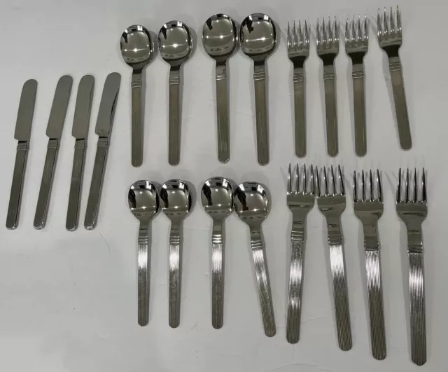20 pc Sasaki RIGADIN Vignelli Design Stainless Flatware Korea spoon fork knives 20 pc Sasaki RIGADIN Vignelli Design Stainless Flatware Korea spoon fork knives