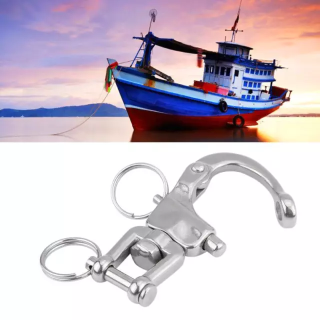 2.8 Stainless Steel Swivel Snap Shackle for Sailboat Spinnaker Halyard