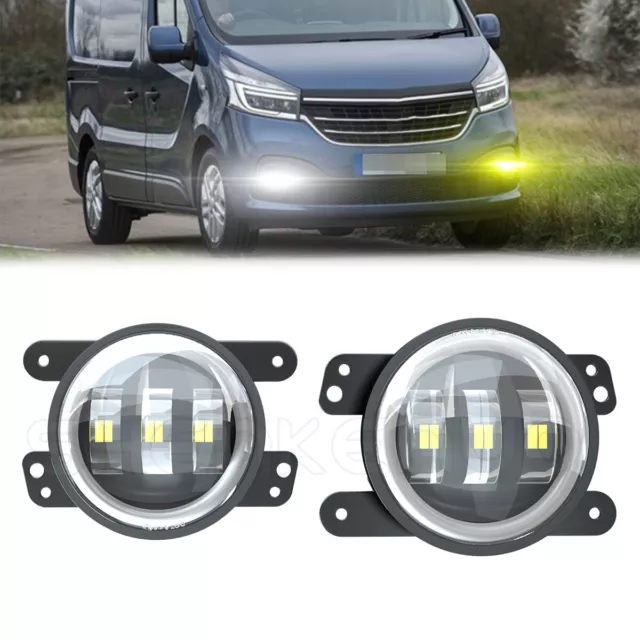 2x LED Front Fog Light Lamps Kit For Renault Thalia MK2 MK3 2008-2020 Trafic MK3