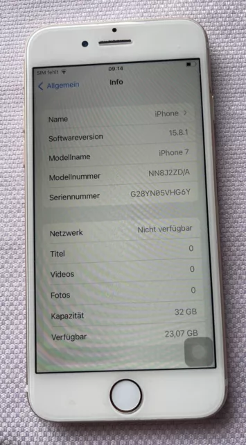 Apple iPhone 7 Smartphone Handy 32 GB schwarz ohne Simlock 1 Jahr Garantie MwSt.